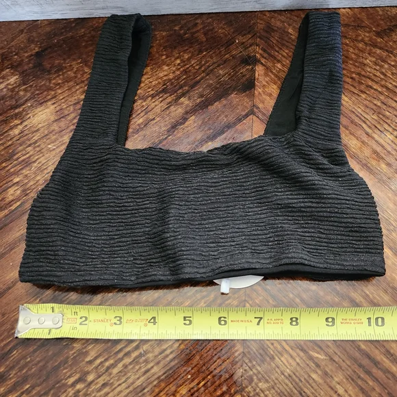 NWT Revolve Rumer The Label Black Ribbed Rosa Crop Or Swim Top Sz XS - Picture 5 of 7